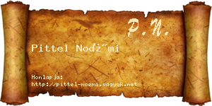 Pittel Noémi névjegykártya